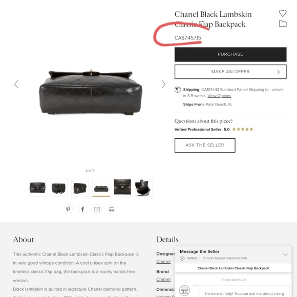 AUTHENTIC 1995 VINTAGE CHANEL CLASSIC LAMBSKIN FLAP BACKPACK WITH GHW - Picture 15 of 16